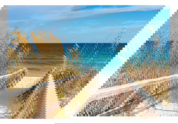 Behang 'Let's go to the Beach'