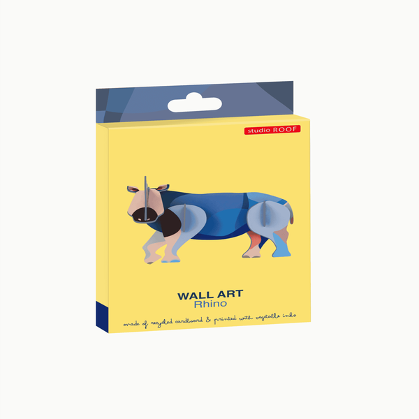 Wanddeko Papier 'Leuchtendes Nashorn'