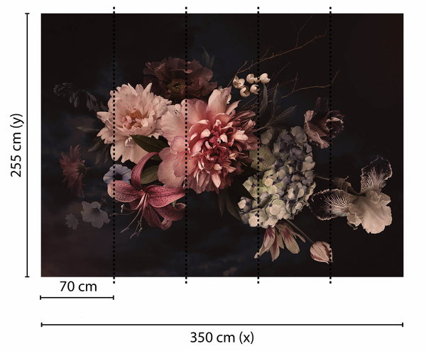 Tapete 'Blossom Variety 1' 350x255cm