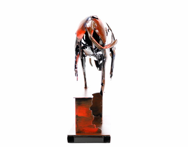 Sculpture en métal 'Power of the Bull' 39x48x12cm