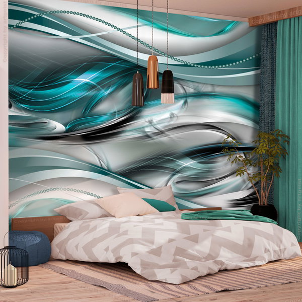 Behang 'Tunnels (Green)'