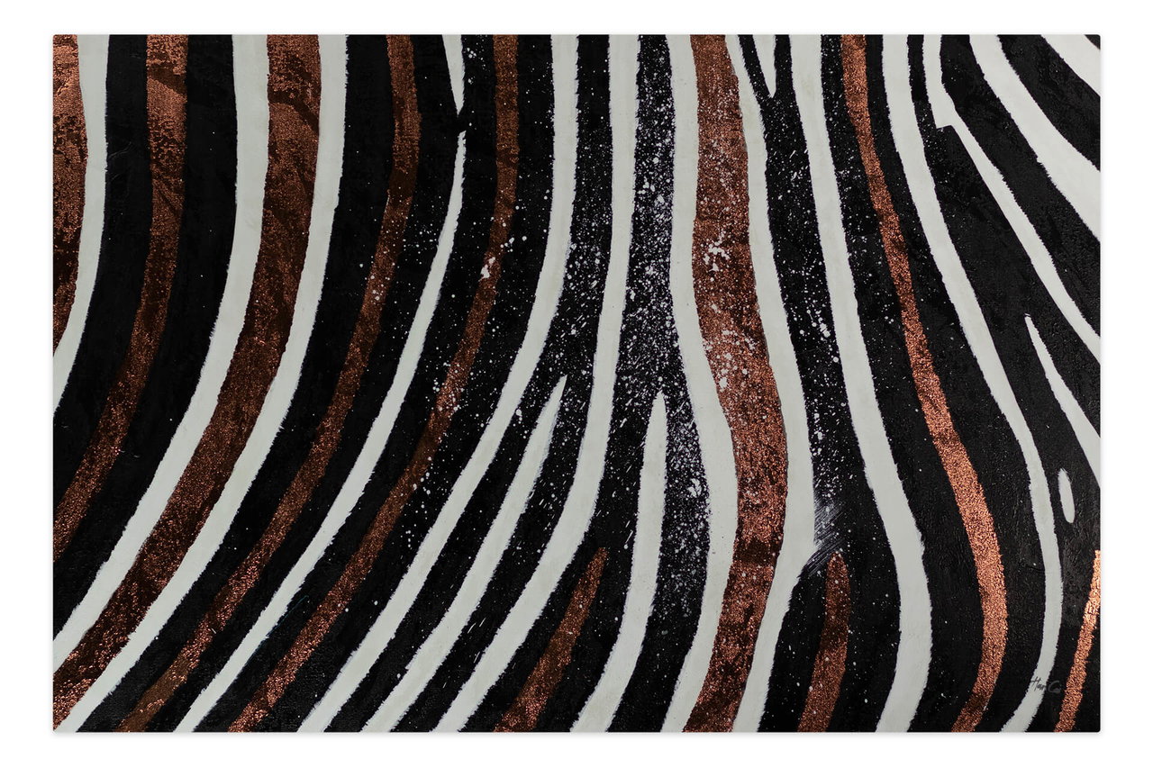 XXL Olieverf schilderijen 'Tiger Stripes' | Handgeschilderd unicum in de ruimte.
