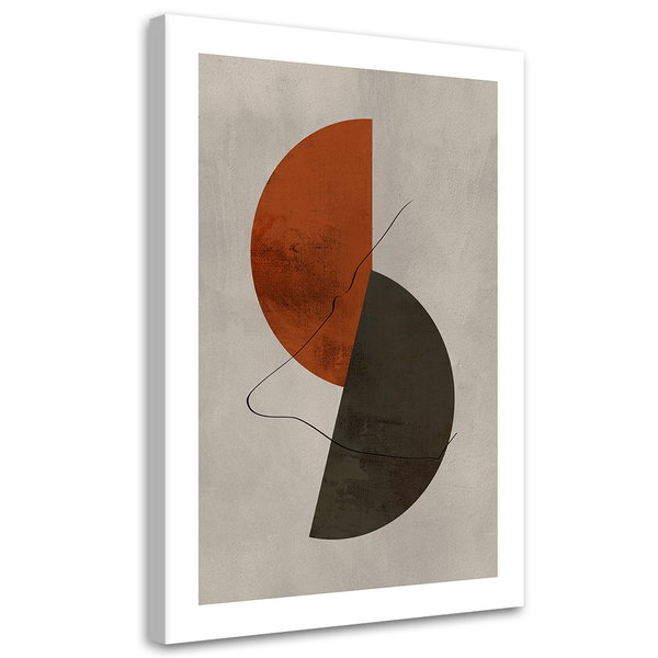 Kunstdruck auf Leinwand 'Half Geometric Circles'