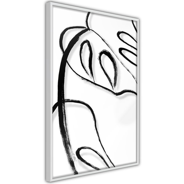 Poster 'Painted Monstera Leaf'