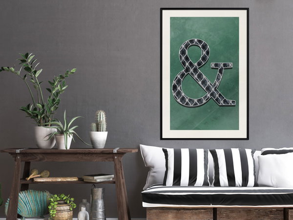 Poster 'Ampersand on Green Background'