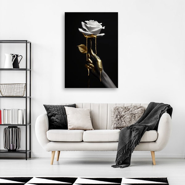 Kunstdruck auf Leinwand 'Golden Elegance 6'