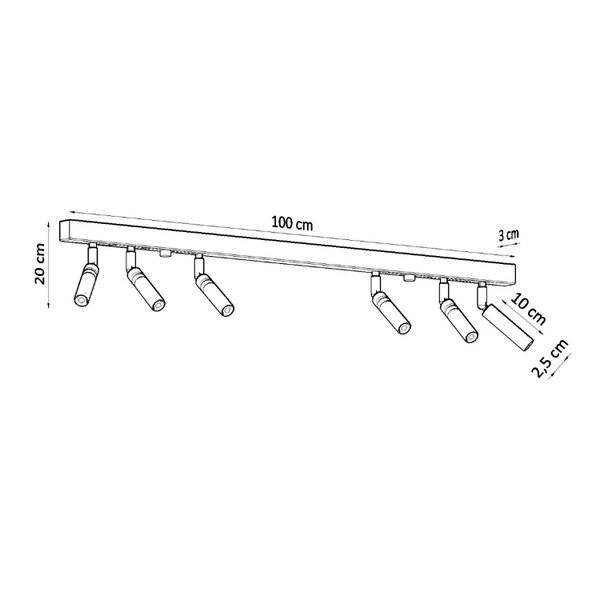 Plafondlamp "EYETECH 6"