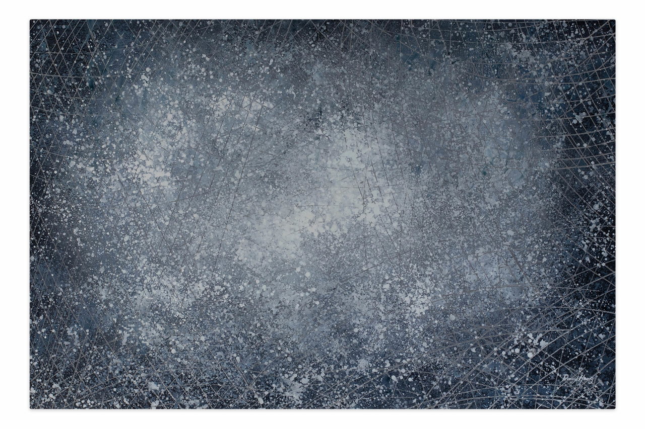 Olieverf schilderijen 'Luminous Connection' | Handgeschilderd unicum 180x120cm komt in de ruimte goed tot zijn recht.