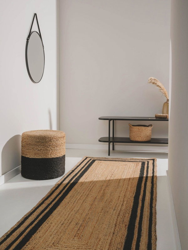 Design Juteteppich Jutta Schwarz