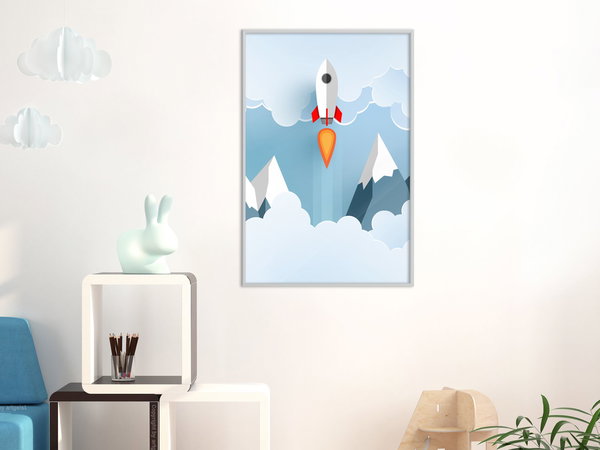Poster 'Rocket in the Clouds'