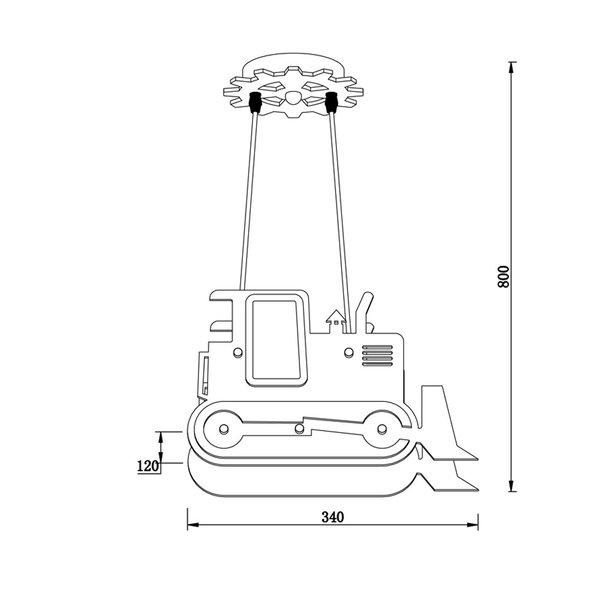 Lámpara colgante 'Yellow Excavator'