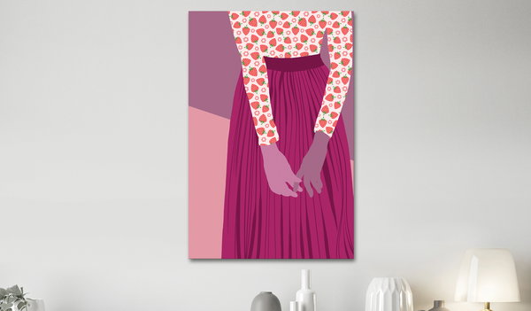 Kunstdruck auf Leinwand 'Strawberry Lady Vertical'