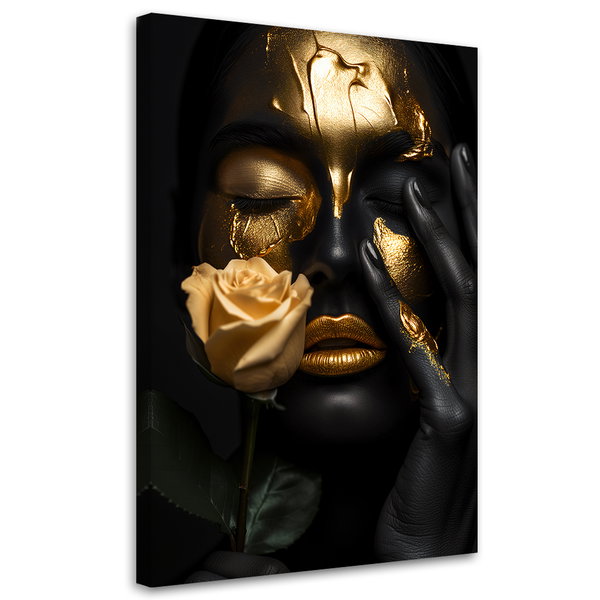 Kunstdruck auf Leinwand 'Golden Elegance 5'