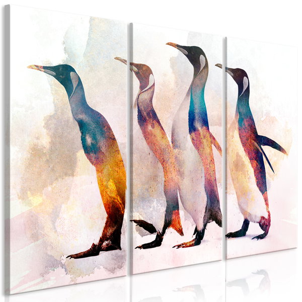 Impression sur toile 'Penguin Wandering (3 Parts)'