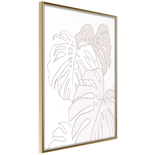 Poster 'Beige Leaves'