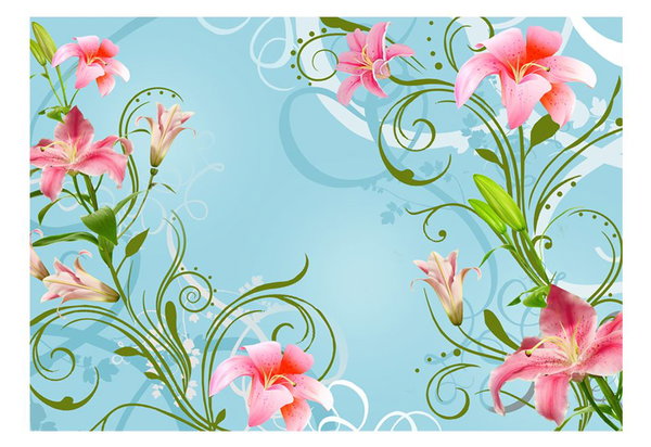 Carta da parati 'Subtle beauty of the lilies II'