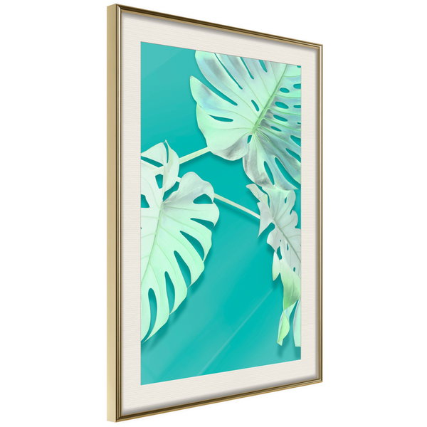 Poster 'Teal Monstera'