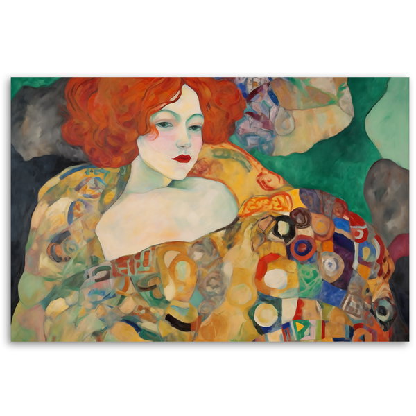Kunstdruck auf Leinwand 'Klimt - Red-haired Woman'