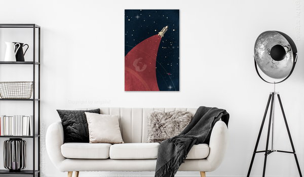 Kunstdruck auf Leinwand 'Space Trip Vertical'