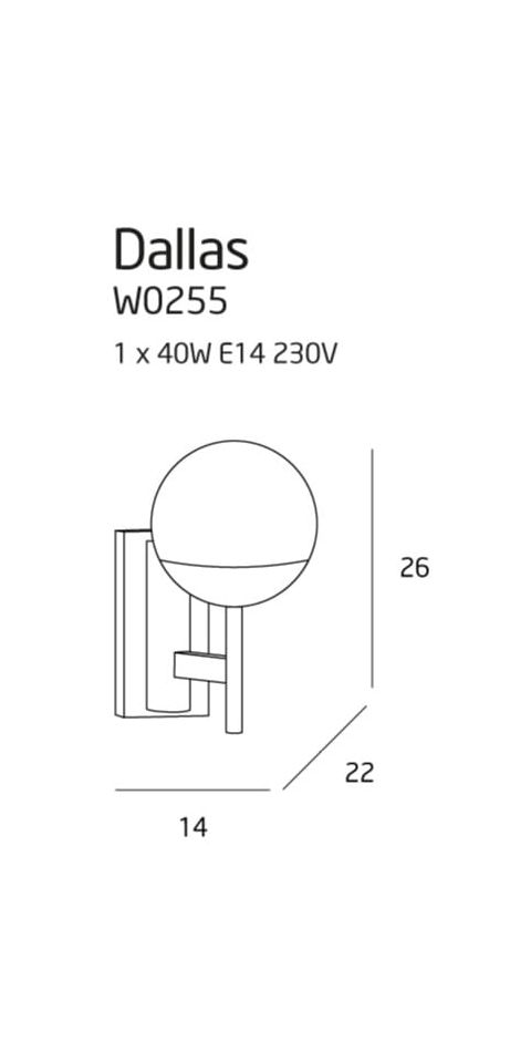 Wandleuchte 'Dallas 1'