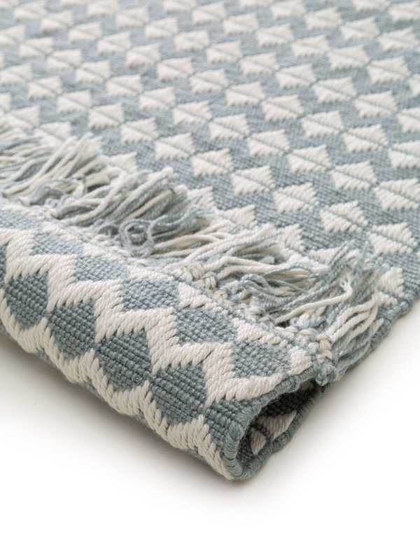 Design Teppich aus recyceltem Material Morty Blau