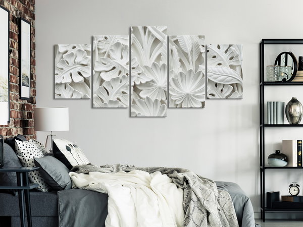Kunstdruck auf Leinwand 'Alabaster Garden (5-teilig) Wide'