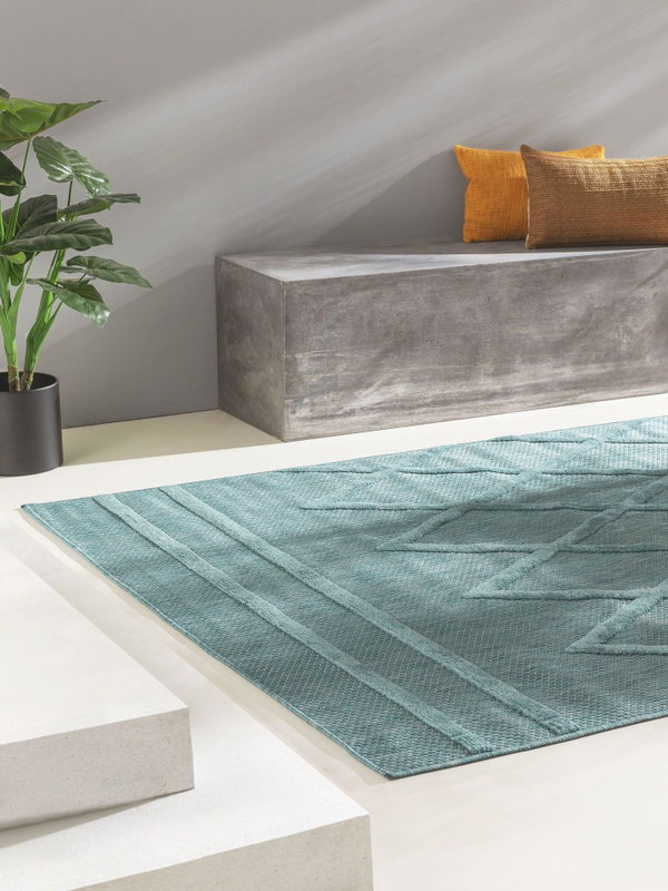 Design In- &amp; Outdoor-Teppich Bonte Türkis