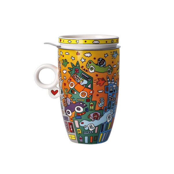 Goebel Tea Mug with Infuser and Lid 'Around Traffic'