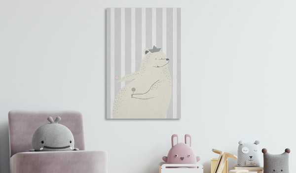 Kunstdruck auf Leinwand 'Teddy Bear Gourmand Vertical'