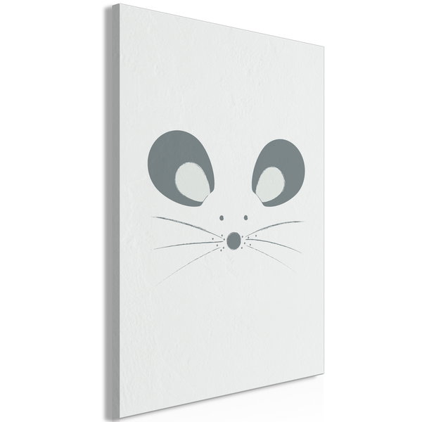Cuadro impreso sobre lienzo 'Curious Mouse Vertical'