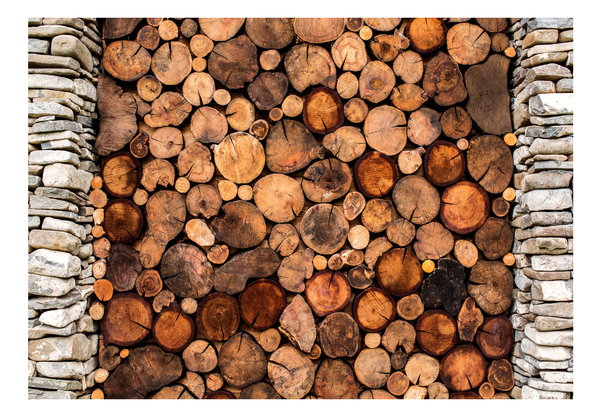 Selbstklebende Tapete 'Wooden Gate'