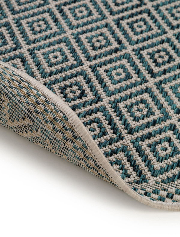 Design In- &amp; Outdoor Runder Teppich Cleo Blau