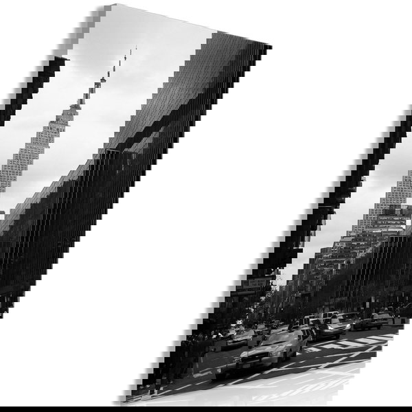 Stampa artistica su tela 'Street in New York Vertical'