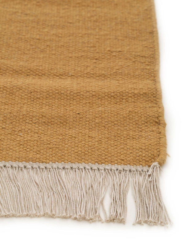 Design Wollteppich Liv Gelb