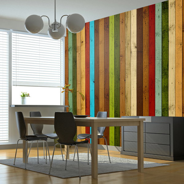 Papier peint 'Wooden rainbow'