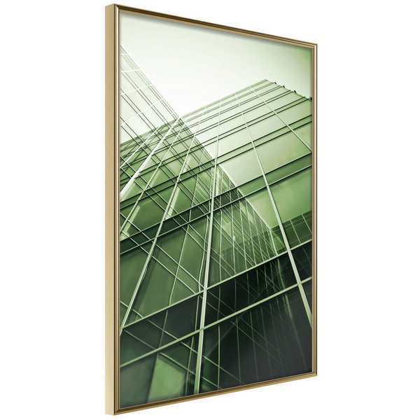 Poster 'Steel and Glass (Green)'