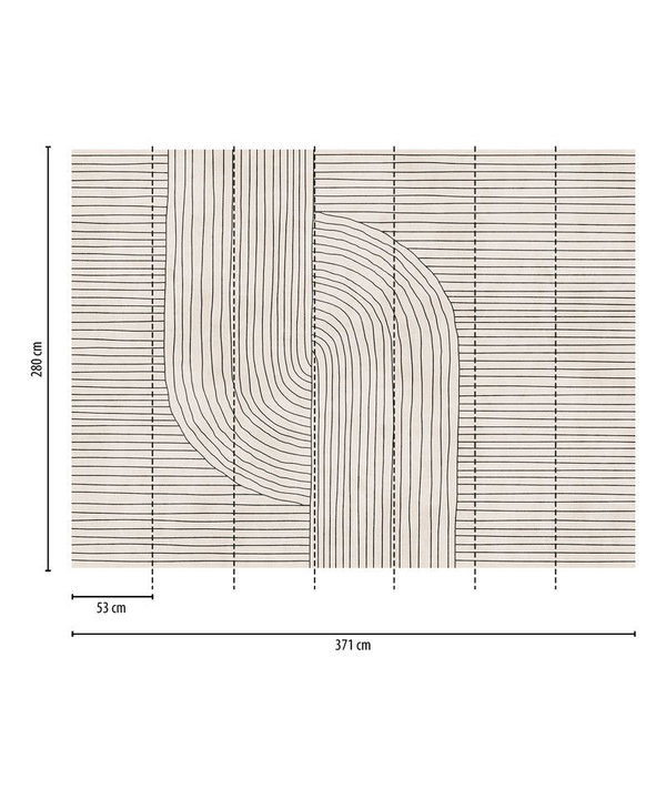 Tapete 'Groovy Lines' 371x280cm