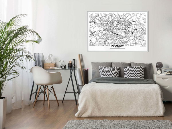 Poster 'City Map: Cracow'