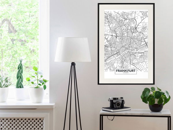 Poster 'City map: Frankfurt'
