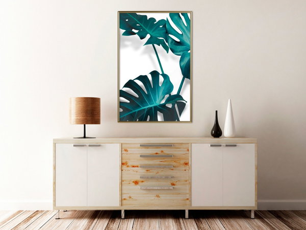 Poster 'Turquoise Monstera II'