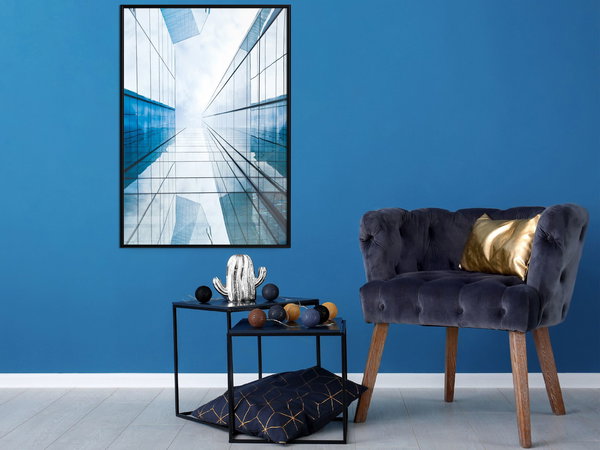 Poster 'Steel and Glass (Blue)'