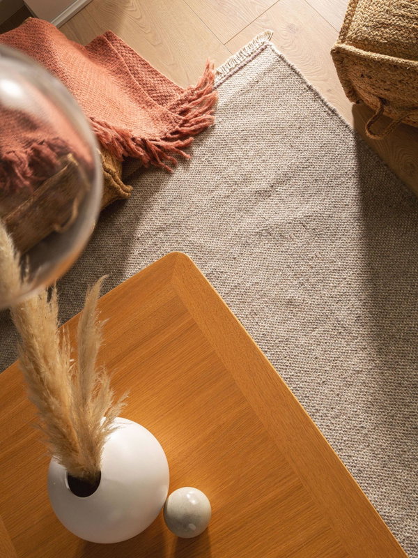Design Wollteppich Karla Grau
