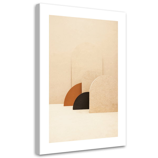 Kunstdruck auf Leinwand 'Shapes in Earth Tones'