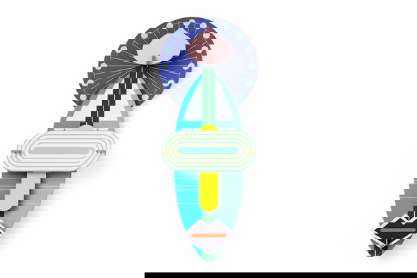 Rzeźba ścienna z kartonu 'Abstract Wall Mask'