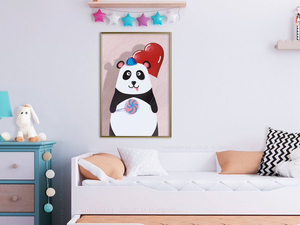 Poster 'Panda with a Balloon'