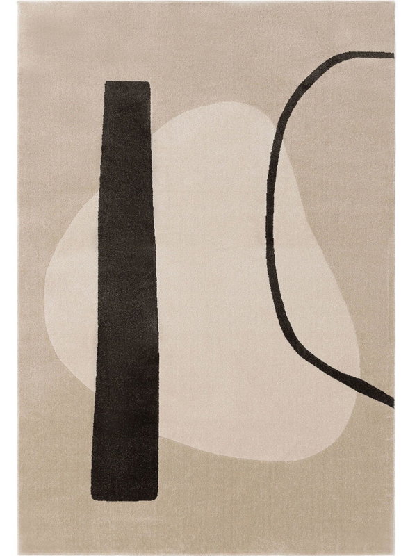 Ručně vyrobený koberec 'Ida Cream/Charcoal' 80x150cm