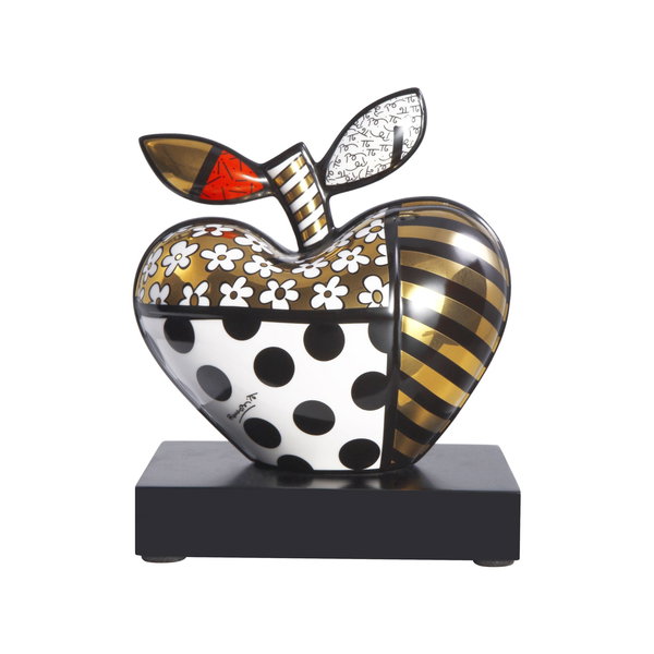 Porzellan Figur 'Golden Big Apple' von Romero Britto 11x18x14cm