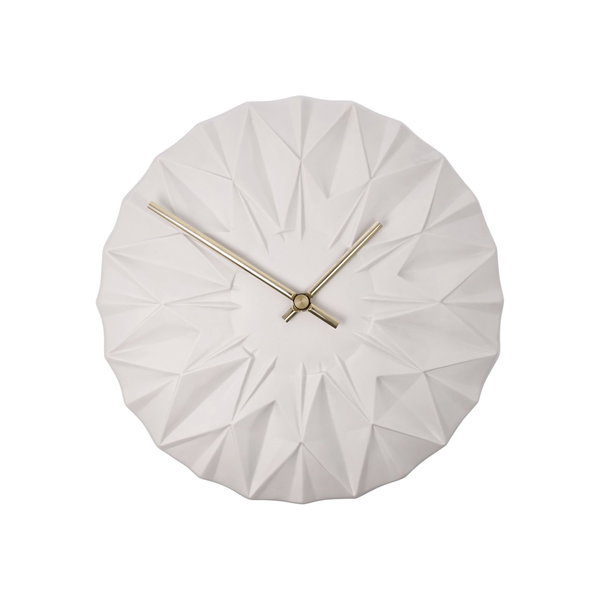 Porzellan Wanduhr 'White Geometric Chic' von Goebel