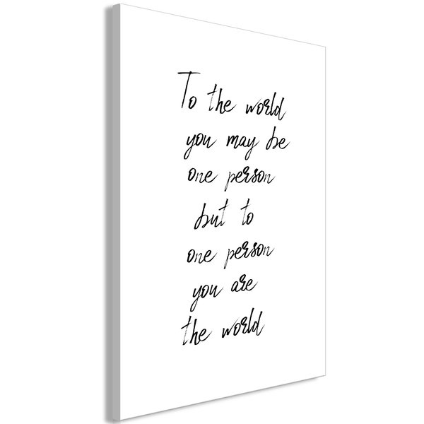 Impression sur toile 'You're My World Vertical'