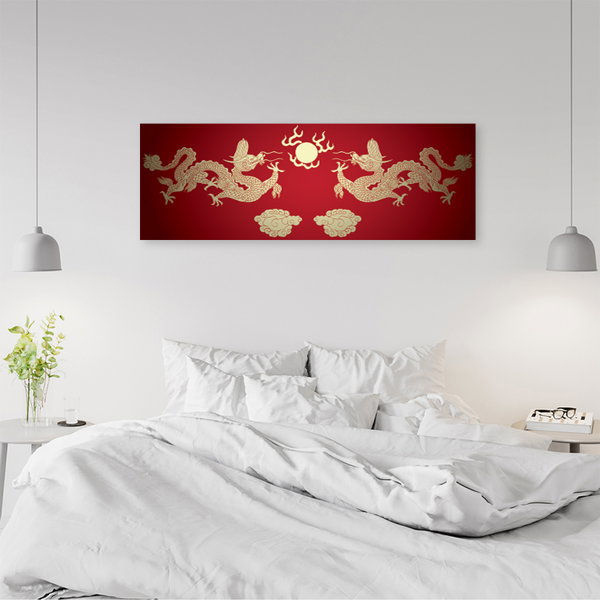 Kunstdruck auf Leinwand 'Dragons of Celestial Harmony'